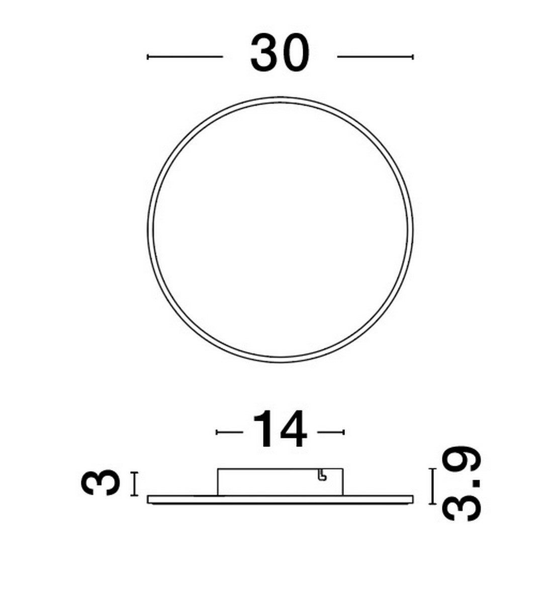 Lampa ścienna LED Chica Eclipse M w klasycznym kolorze