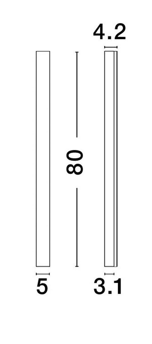 Czarna lampa ścienna Cerro M o matowym wykończeniu