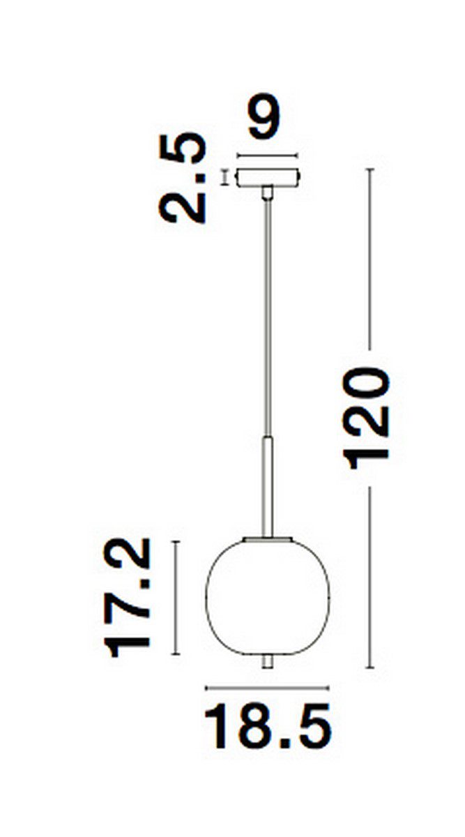Minimalistyczna lampa wisząca Marc D z okrągłym kloszem