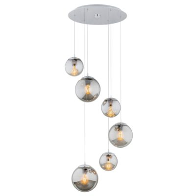 Nowoczesna lampa wisząca ze szklanymi kulami Optica Ring 6