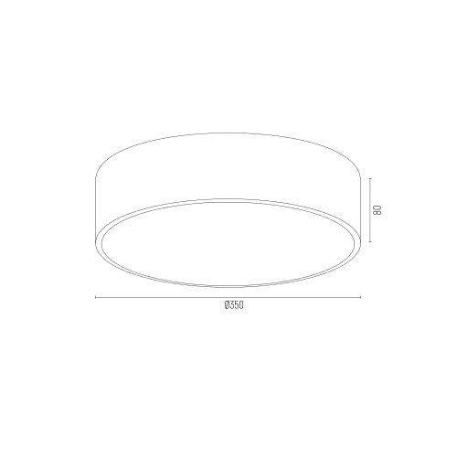 Okrągła plafoniera Darling M w klasycznym kolorze