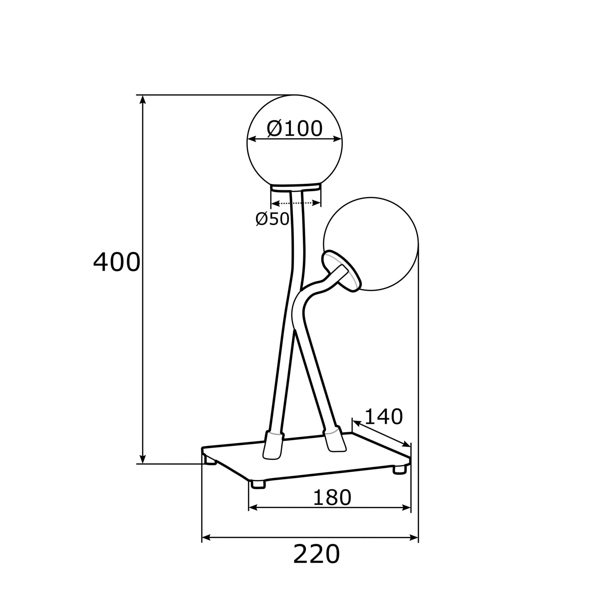 Lampa stołowa w nowoczesnej formie Faron