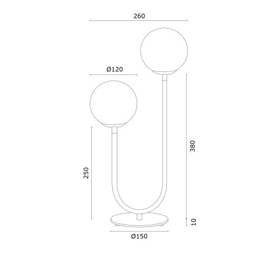 Elegancka podwójna lampka stołowa Ferrone