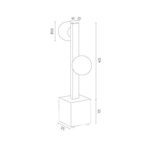 Stylowa lampa stołowa z kamienną podstawą Freemont