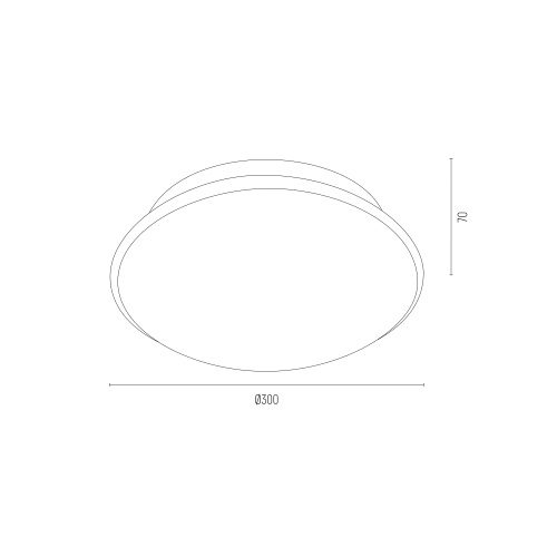Szklany plafon sufitowy Gin 2 S w białym kolorze