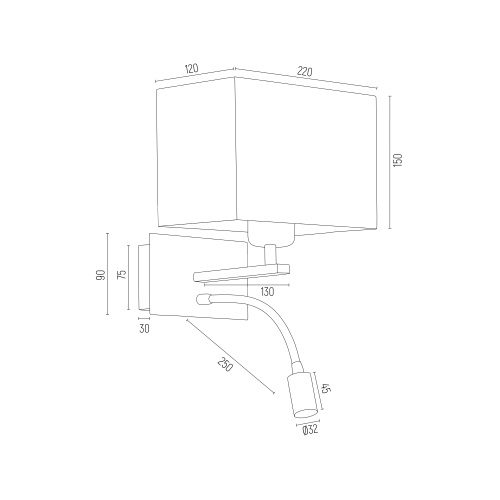 Kinkiet ścienny Hilary 2 z białym abażurem w stylu klasycznym