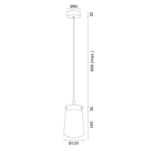 Pojedynczy zwis Pasadena z dodatkami w kolorze mosiądzu