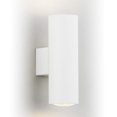 Biały kinkiet ścienny Mitos 2 o prostym designie