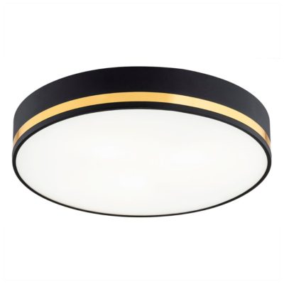 Elegancki plafon sufitowy Amore M w czarnym kolorze