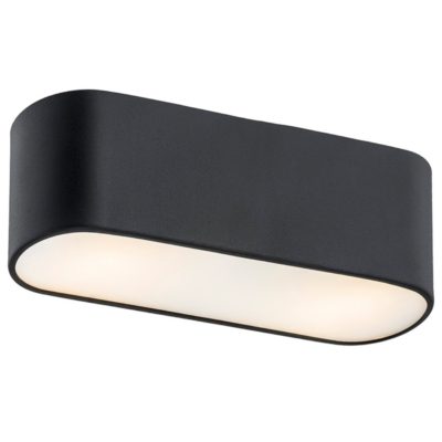 Czarny plafon sufitowy Toni S o owalnym kształcie