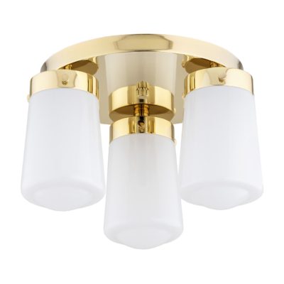 Elegancki plafon sufitowy z mlecznobiałymi kloszami Pasadena 3