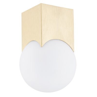 Lampa sufitowa z białym kloszem typu kula Austin