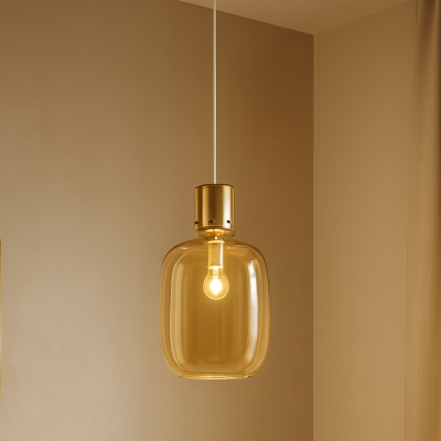 Pojedynczy zwis Padre B z dużym szklanym kloszem