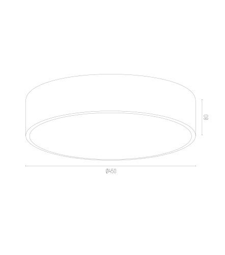 Lampa plafonowa w kolorze białym Amore L