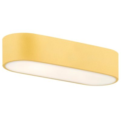 Owalny plafon sufitowy Toni M o złotym kolorze