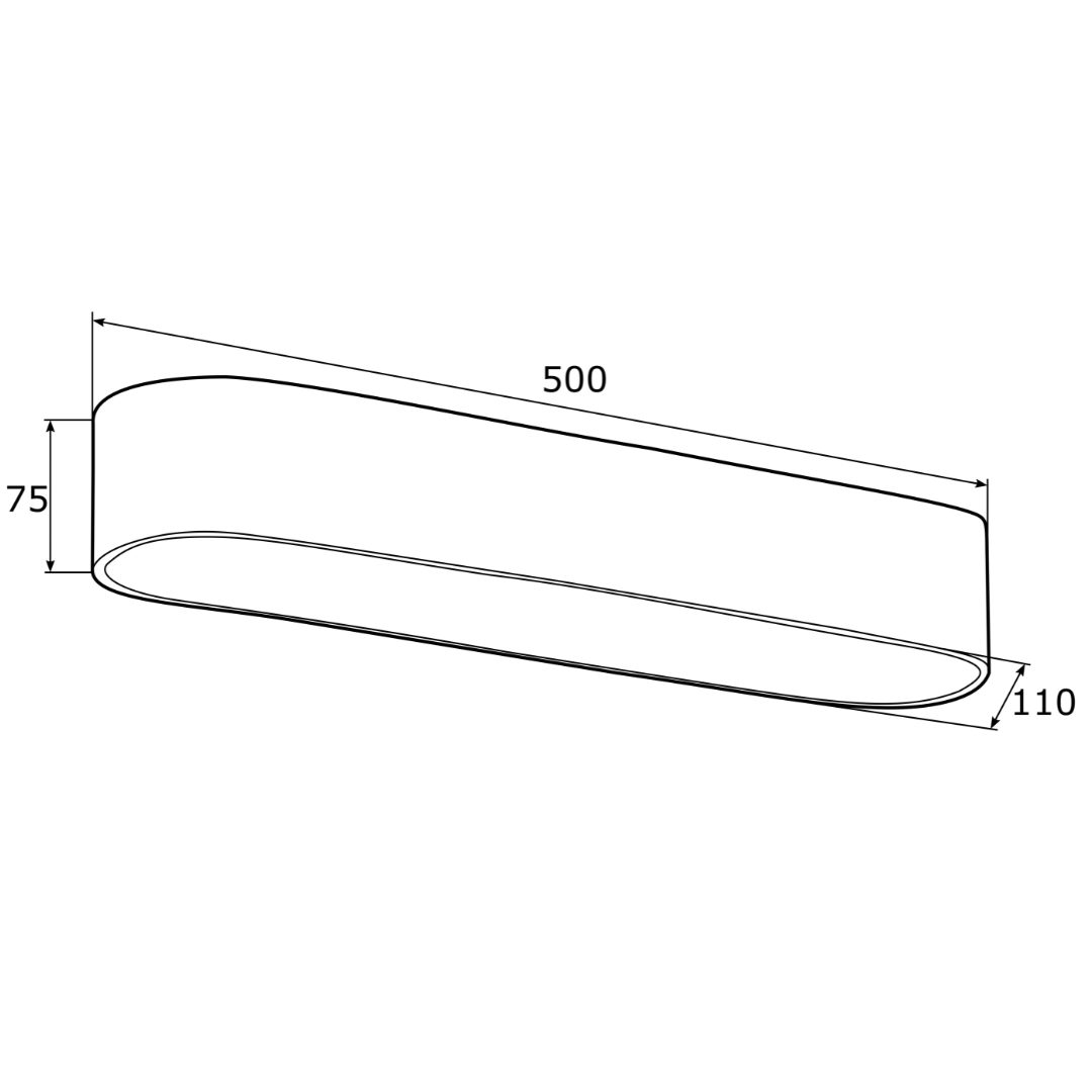 Chromowany plafon sufitowy o prostej formie Toni M