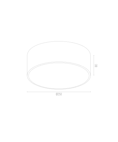 Plafon sufitowy ze złotym dekorem Amore S