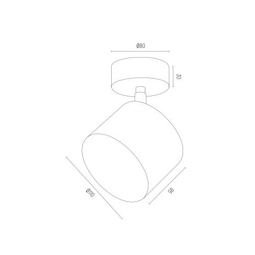 Reflektor sufitowy o prostym designie Clevland
