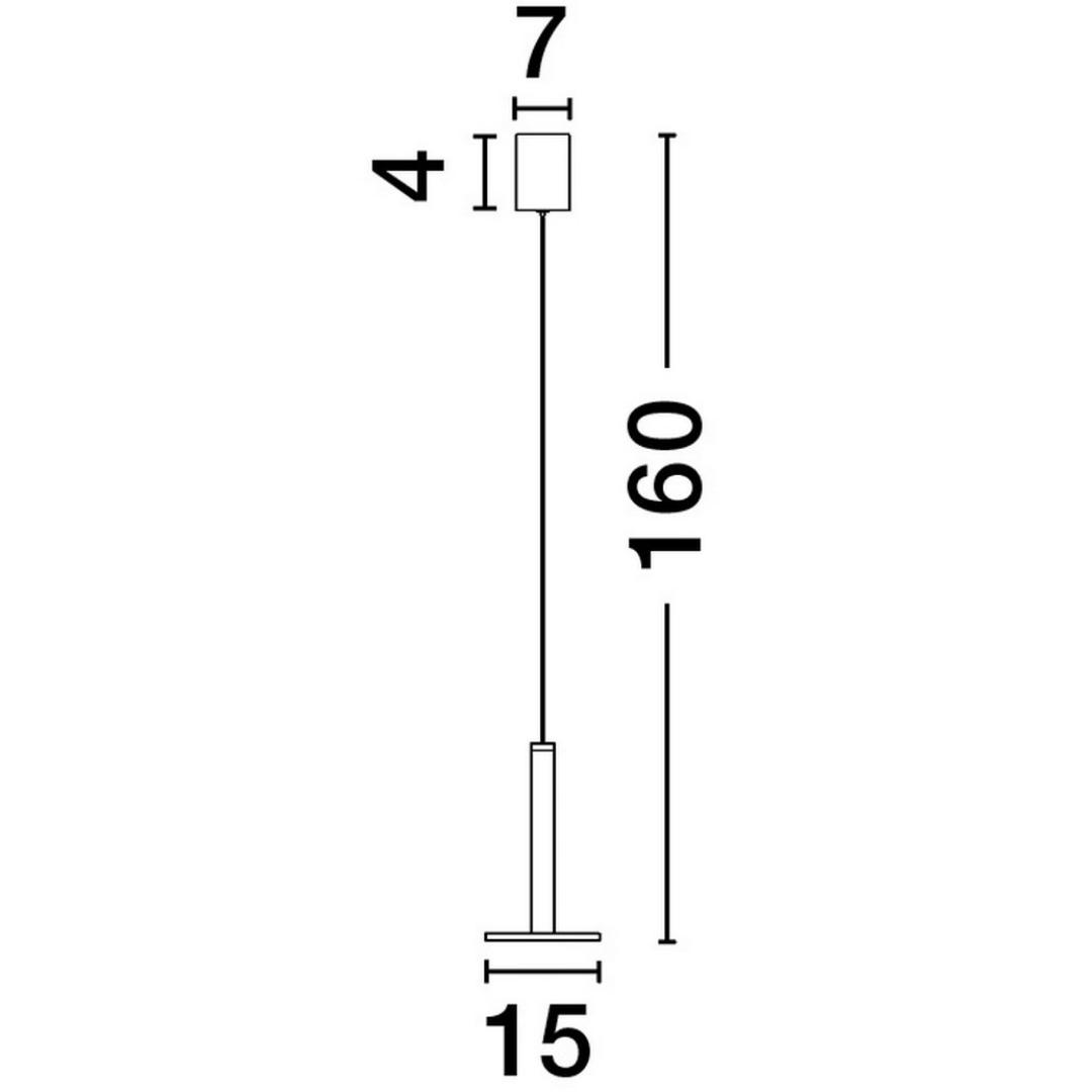 Pojedynczy zwis o satynowym wykończeniu Esquel