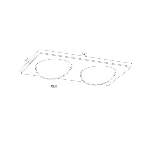 Podwójna lampa podtynkowa Olimp Plus 2