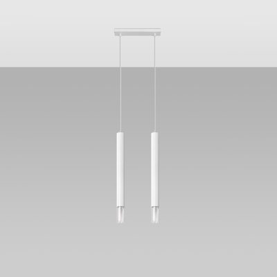 Lampa wisząca Patras 2 ze szklanymi elementami