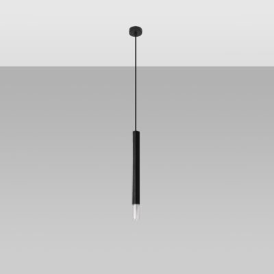 Czarna lampa wisząca Patras w nowoczesnym stylu