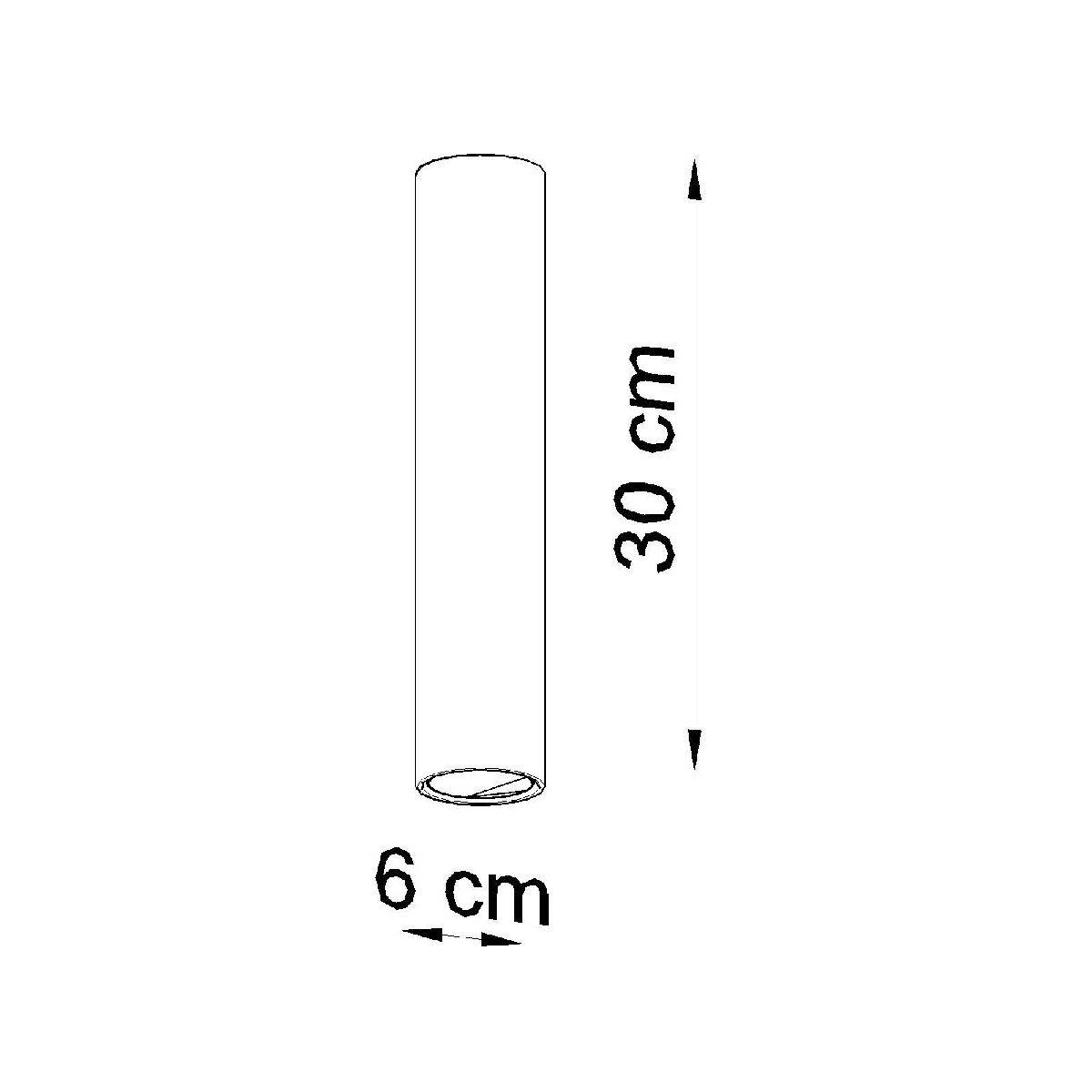 Spot sufitowy Chios M o prostej formie