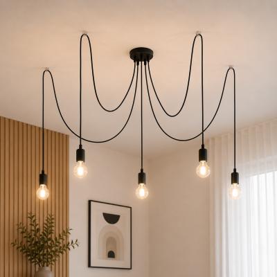 Lampa wisząca Peoria 5 o minimalistycznej formie