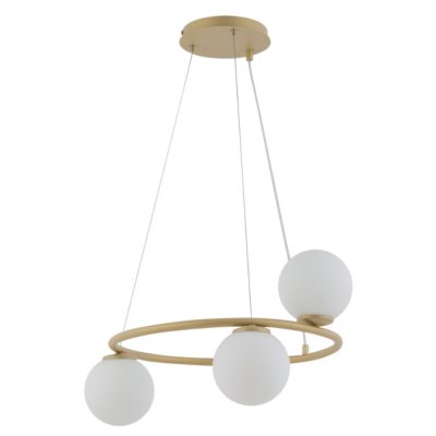 Lampa wisząca Bella Ring 3 na beżowej podsufitce