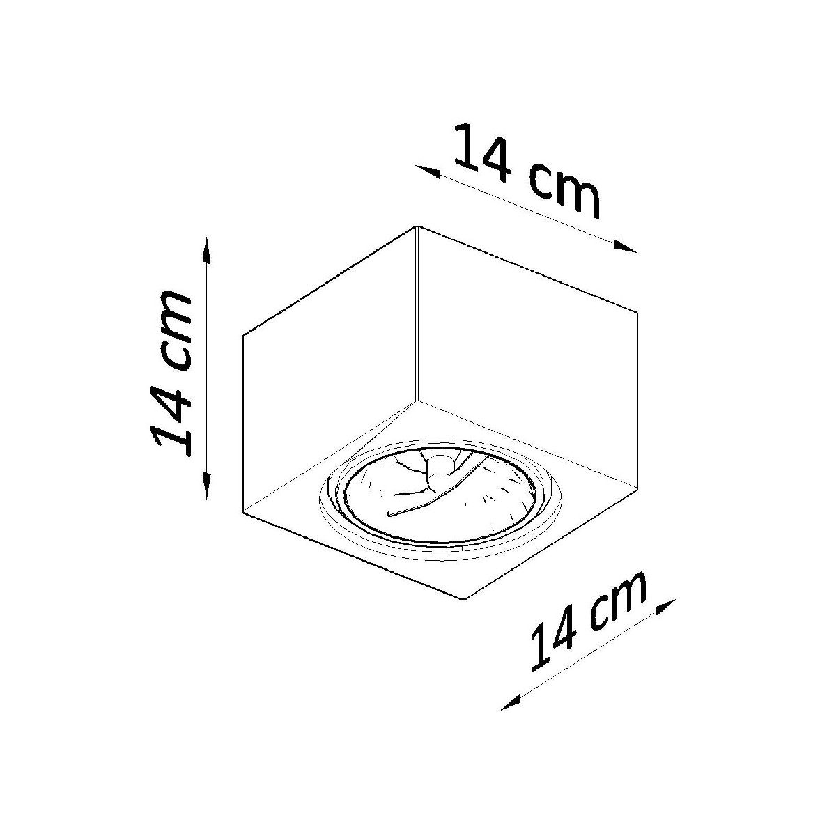 Uniwersalny biały spot sufitowy Laredo