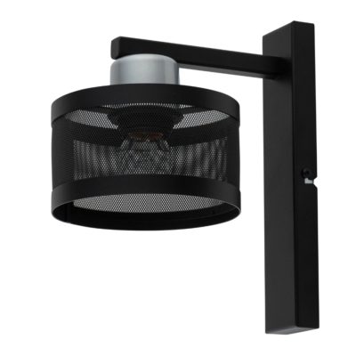 Kinkiet ścienny Tony z elementem w srebrnym kolorze