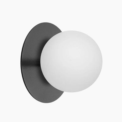 Kinkiet ścienny BORRA A ze szklanym okrągłym kloszem