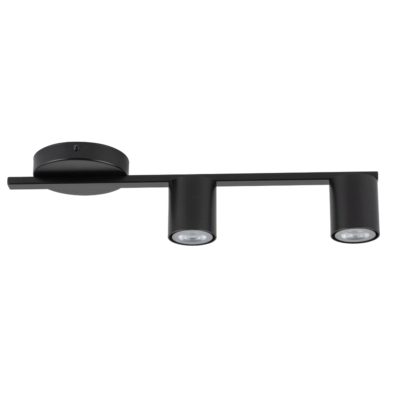 Podwójny spot sufitowy Dagie 2 na czarnym stelażu