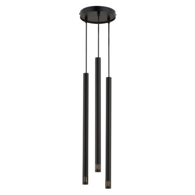 Czarna kaskadowa lampa wisząca Togi Laser Ring 3