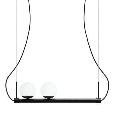 Listwa wisząca LIGNE z mlecznobiałymi kloszami