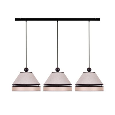 Potrójna lampa wisząca Avignon 3 z czarnymi kulami