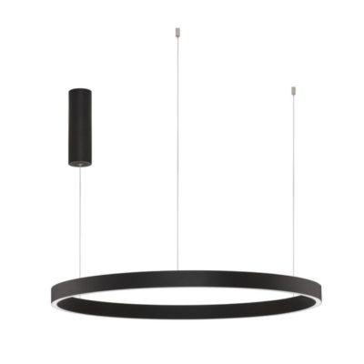 Czarna lampa wisząca Bari M w nowoczesnym stylu