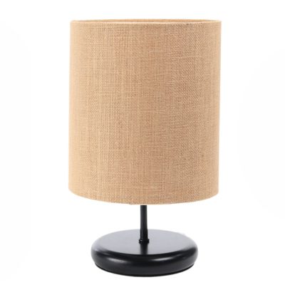 Lampa stołowa Pune z jasnobrązowym abażurem