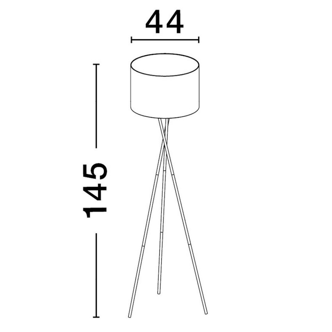 Lampa podłogowa Acacia w klasycznej czerni z abażurem