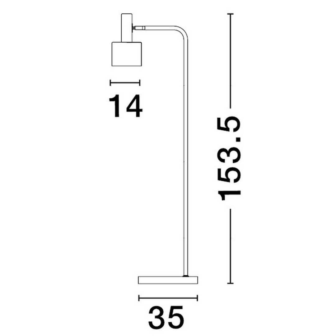 Lampa podłogowa Fresnillo z możliwością regulacji klosza