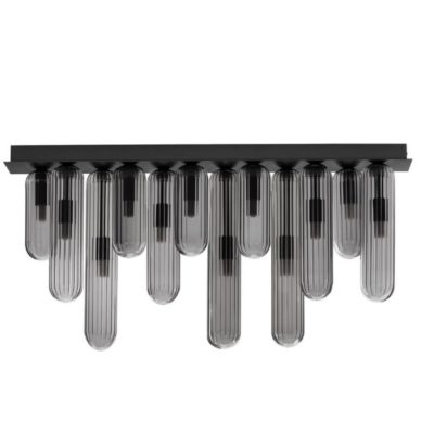 Lampa sufitowa Balde 12 z przydymianymi kloszami