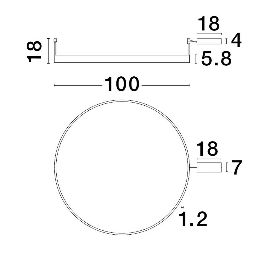Plafon pierścieniowy Jaca L w eleganckim złotym kolorze