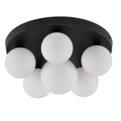 6-płomienna lampa sufitowa Baila 6 o matowym wykończeniu czerni