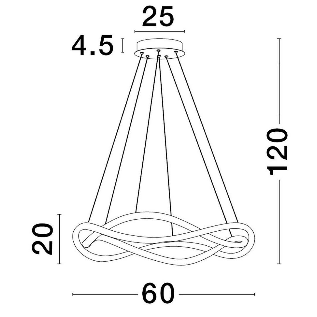 Dekoracyjna lampa wisząca Chapa M w klasycznej kolorystyce