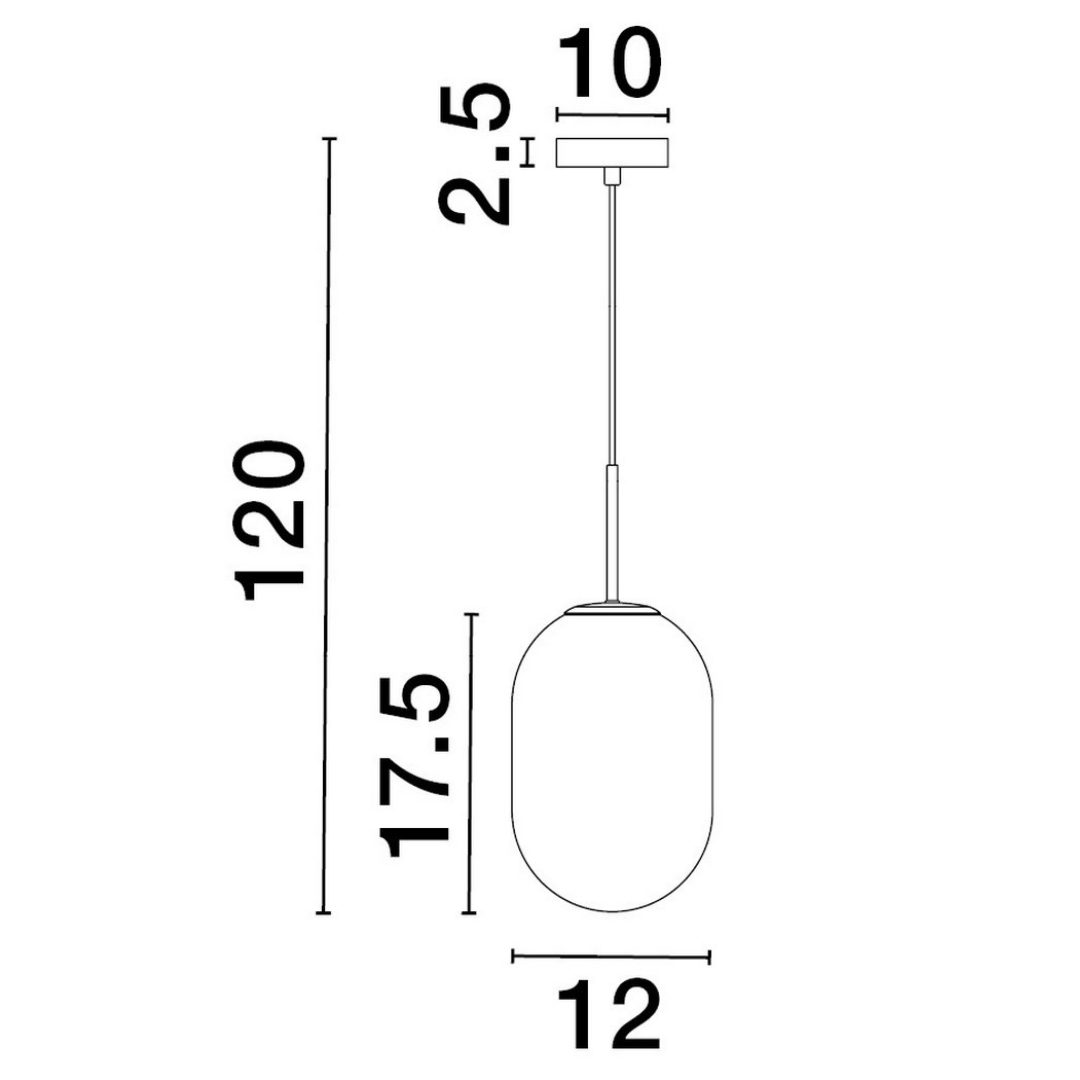 Lampa wisząca Acuyo S na złotym stelażu