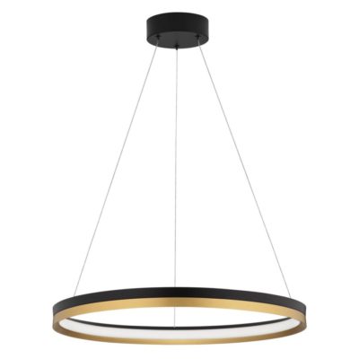 Czarno-złota lampa wisząca Bane w nowoczesnym stylu