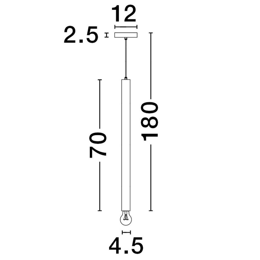 Lampa wisząca Bajan XL z podłużnym złotym kloszem