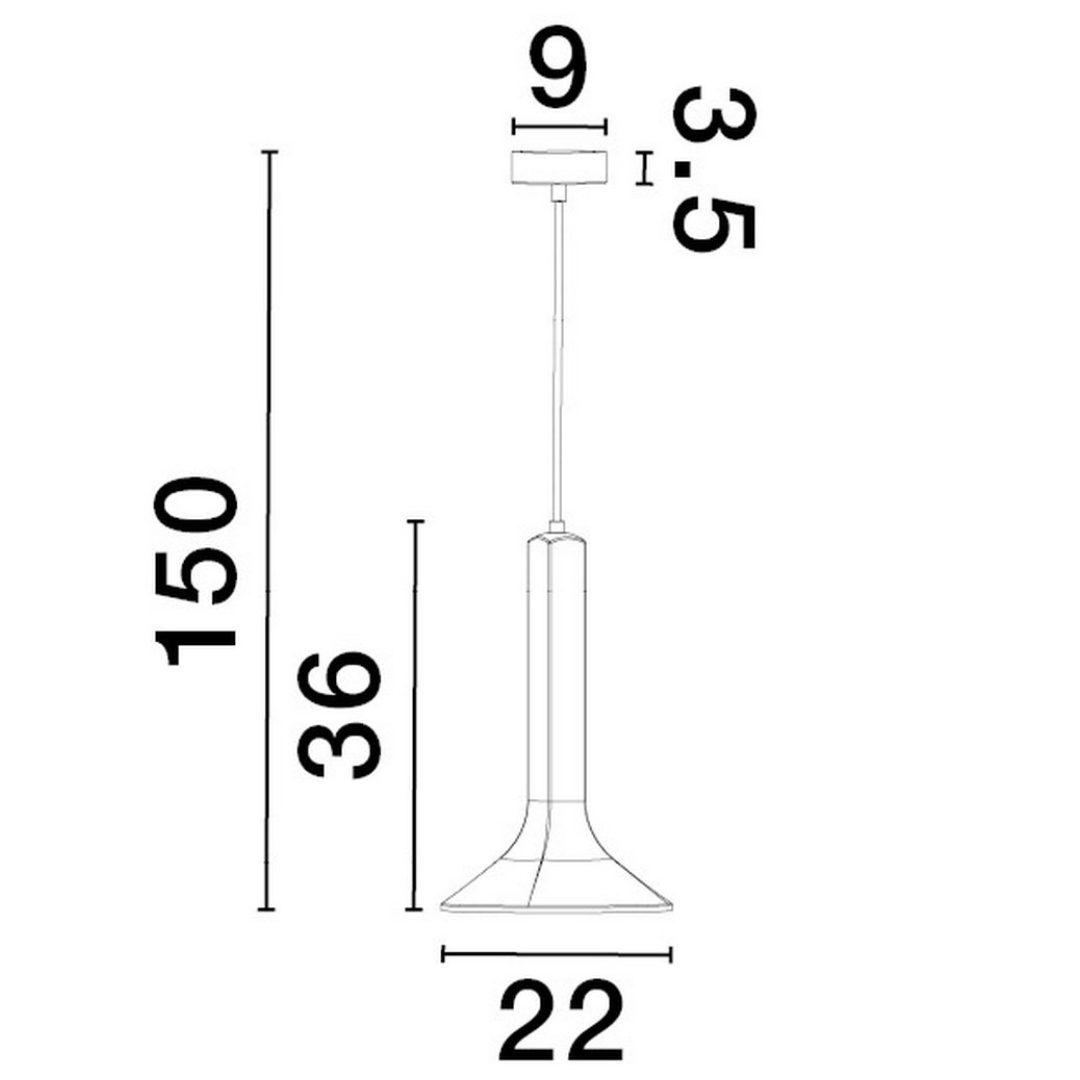 Betonowa lampa wisząca Badow A w stylu industrialnym