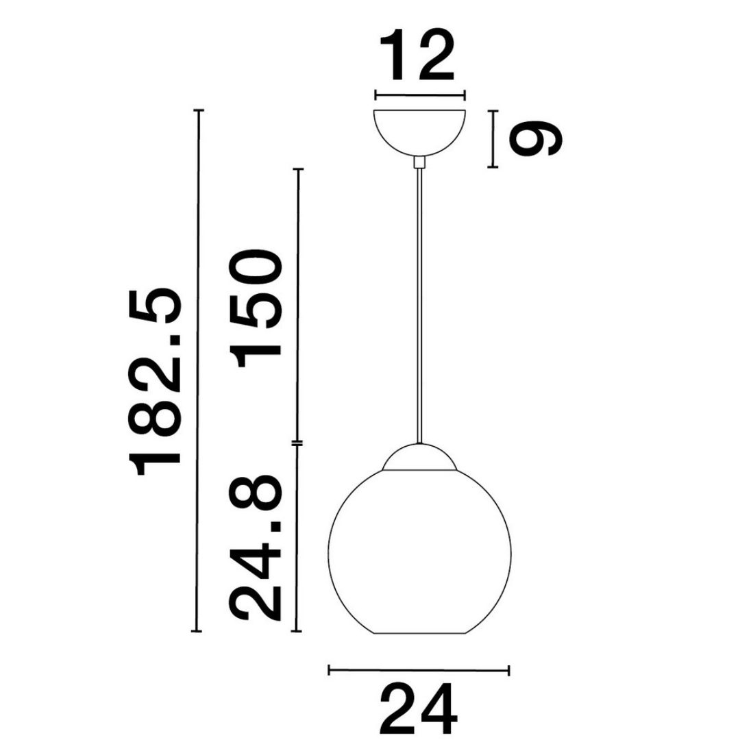 Pojedyncza lampa wisząca Balmi z szarym kloszem