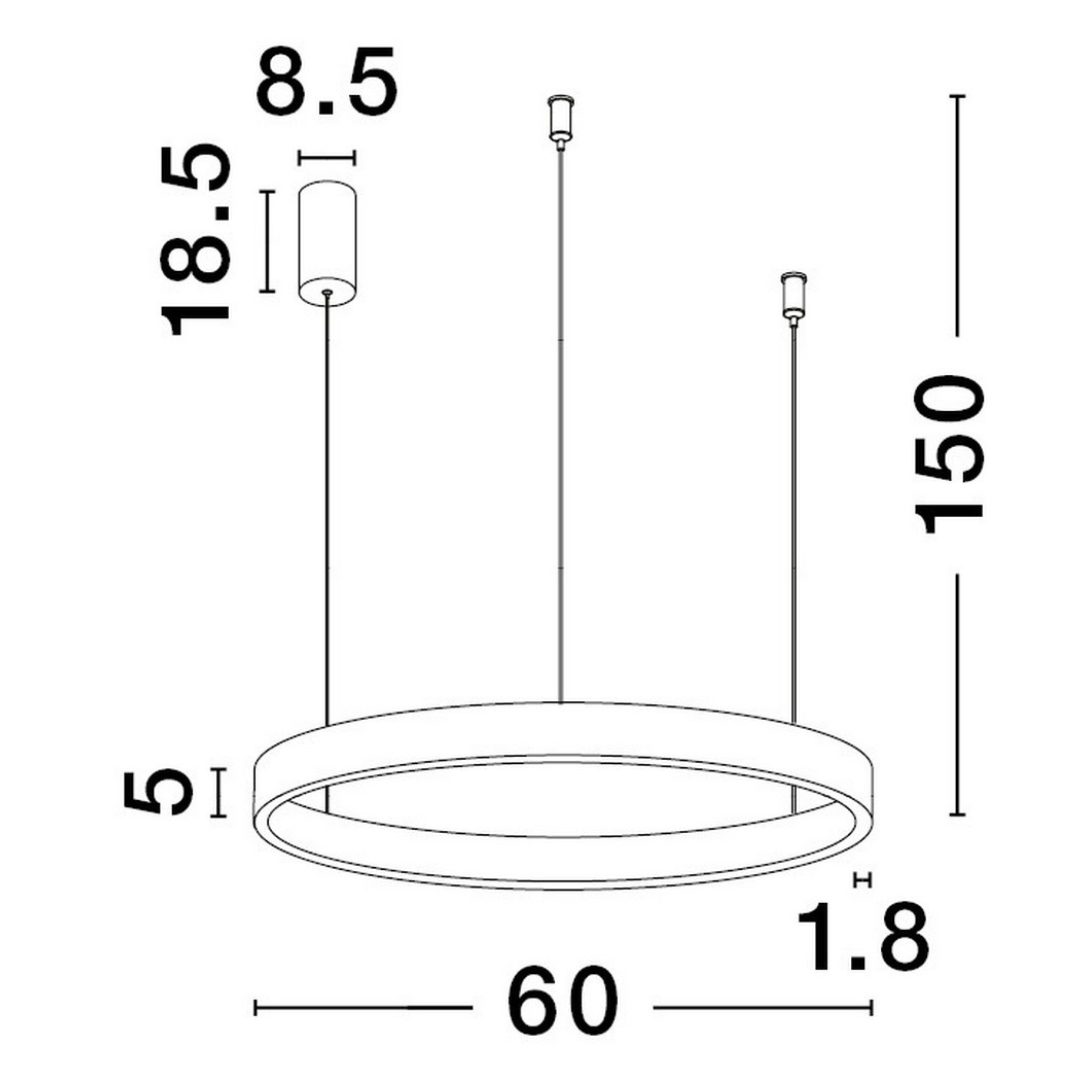 Lampa wisząca Bari S w złotym kolorze